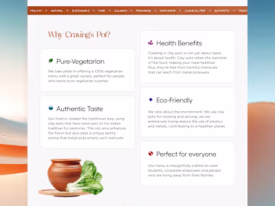 Cravings Pot | Landing Page | Website Design | Cloud Kitchen