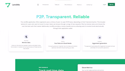 LendMe - P2P Fintech Platform Development