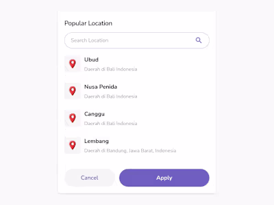 Been exploring a new concept for a Search Location component...