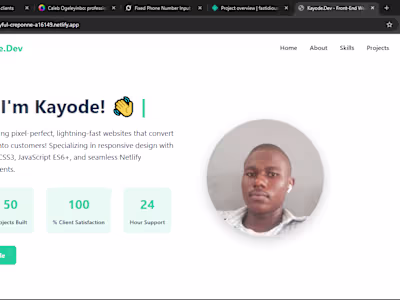 Kayode.Dev - Front-End Web Developer Portfolio