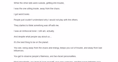 Embracing Antisocial Tendencies