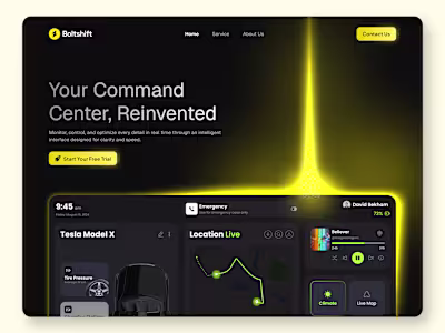 Saas Platform Light Beam Style Hero Section Design