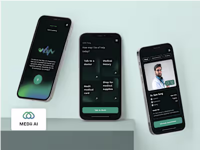 Meddi AI - Healthcare | UI/UX | Interaction | Figma | Mobile App