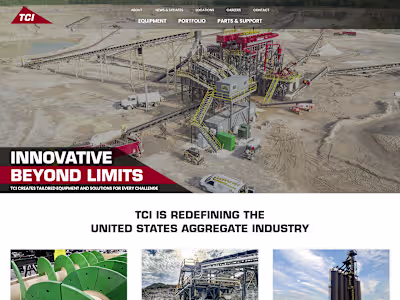 Construction and Industrial Equipment Website Design