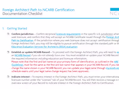 Academic Thesis & Transcripts Translation for NCARB