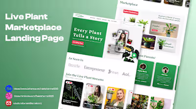 Live Plant Marketplace Landing Page/ Website UI Design