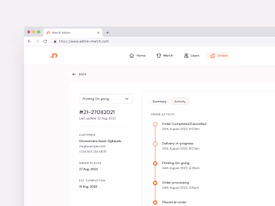 Order Tracking System v1 by Onowomano Iluezi-Ogbaudu on Dribbble