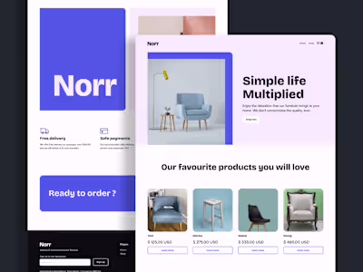 Norr -  Furniture and Interior Business Webflow Template