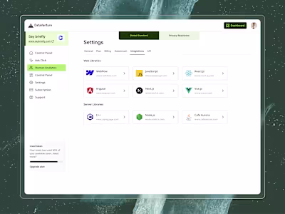 Developer-Friendly SaaS Integration & API Settings UI