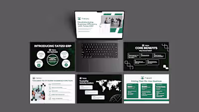 Tatizo ERP Software - Pitch Deck Design