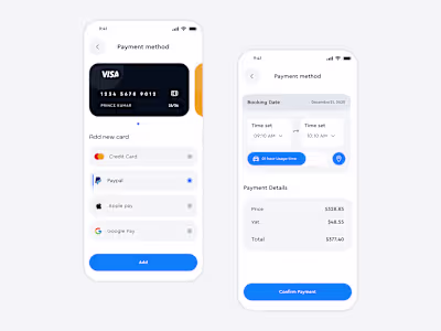 Payment Page - Parking Mobile App