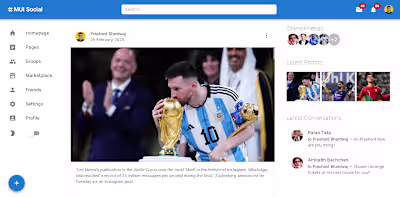 React Responsive Social Media Website