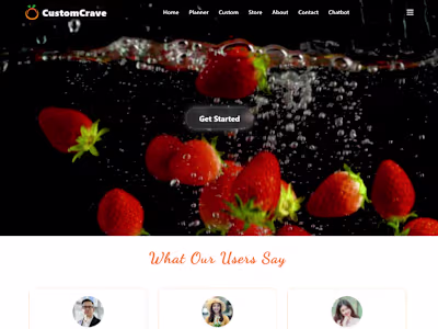 Custom Crave Meal Planner Web Application