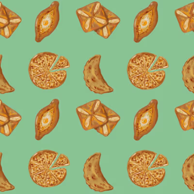 Georgian culture themed patterns 