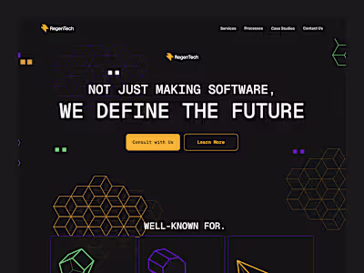 Web Design for Regentech