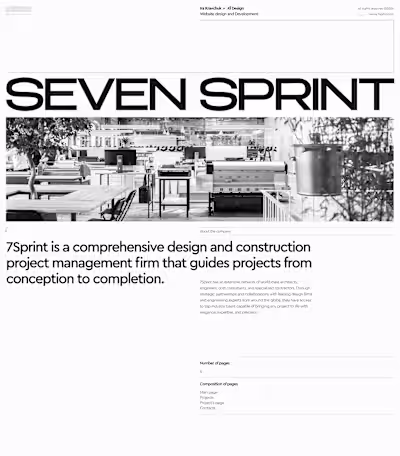 7SPRINT • Corporate website design and development :: Behance
