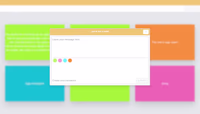 Personal Website with Post It Board