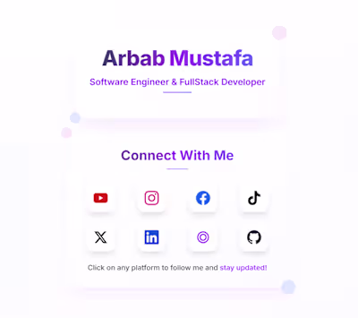 Check out my Portfolio: social.arbabmustafa.com (https://soc...