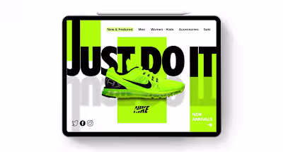 Self-designed Nike Page
