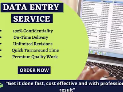 Data entry sample