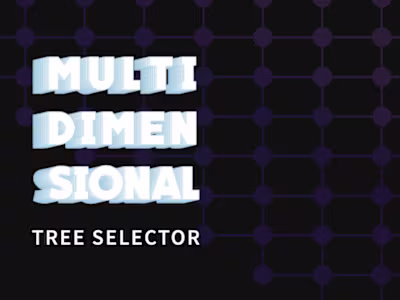 Multidimensional tree selector for long category lists