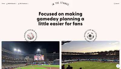 Stadium Guide Website Creation