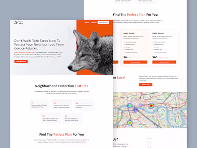 Coyote - React.js Website Design