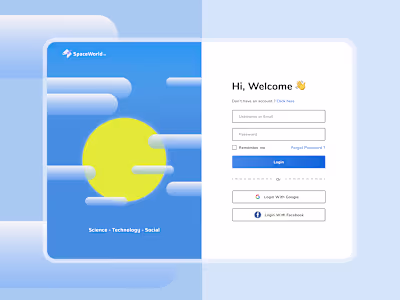 SpaceWorld - Login Page