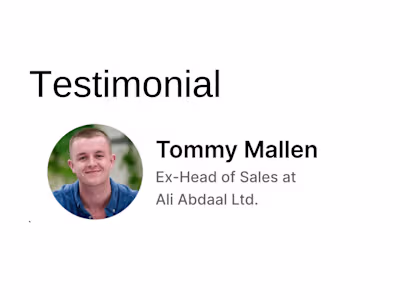 Testimonial from Tommy Mallen
