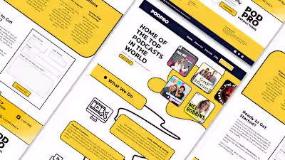 PodPro Landing Page - UI/UX Design