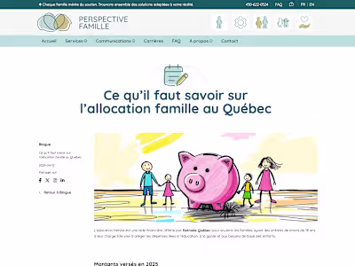 Perspective Famille – Web Design & Development