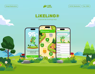 LikeLingo Design Explorations Inspired by Duolingo