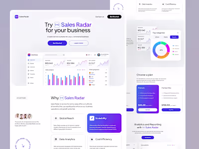 Sales Radar – SaaS Landing Page Design & Development