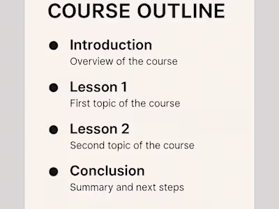 Higher Education Course Outline