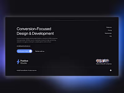 Webflow Landing page - Design and development