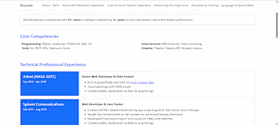 Dash Samari's Resume Website Development