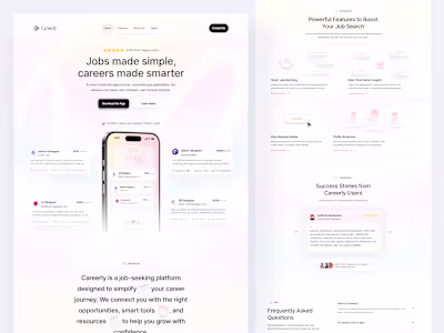 Careerly Landing Page Design