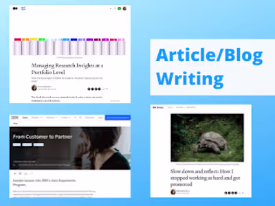 Article & Blog Writing Samples