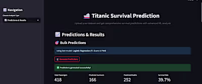 Titanic Survival Prediction - Streamlit App