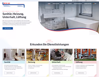 Plumbing & Heating Website Design and WordPress Development
