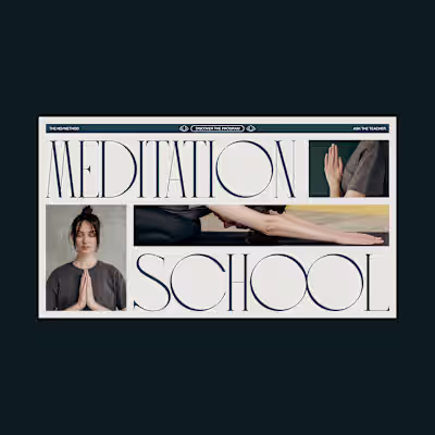 The NO/METHOD Meditation School ~ Hero Website