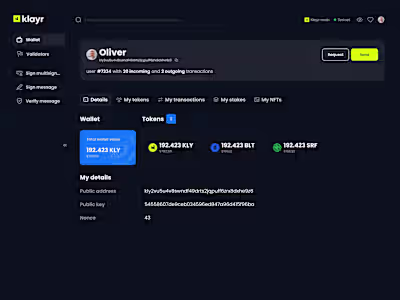 Klayr Crypto Wallet and Explorer