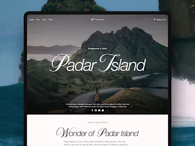 Padar Island Travel Agency Website Design
