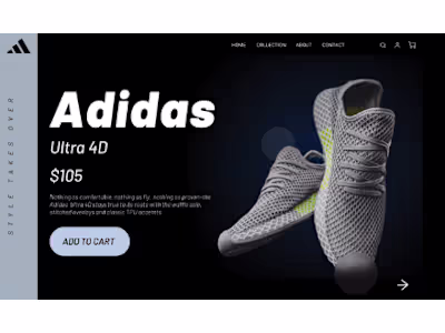 Adidas Web ui