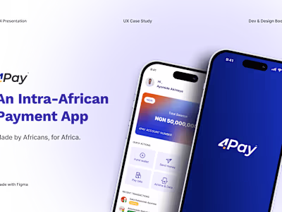 Fintech App Design - 4Pay app