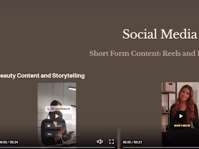 Personal Story-Centric Content Series for Aesthetician 