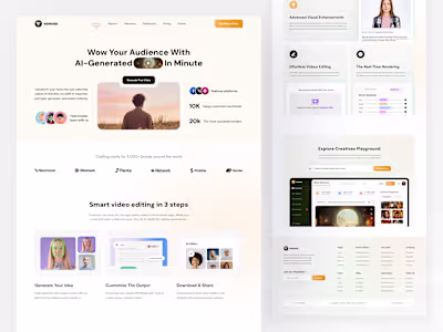 AI Text to Video Generator Landing Page