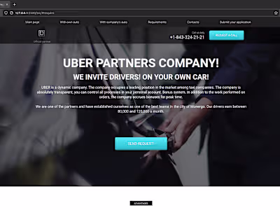 Taxi Business Card Website