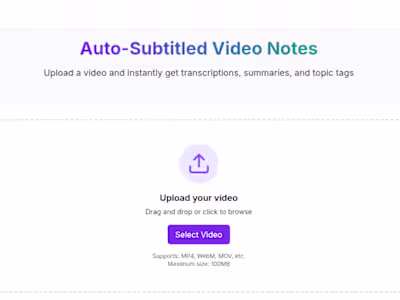 Clipscribe - Auto-Subtitled Video Notes