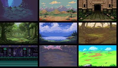 Pixel Art Landscape Backgrounds